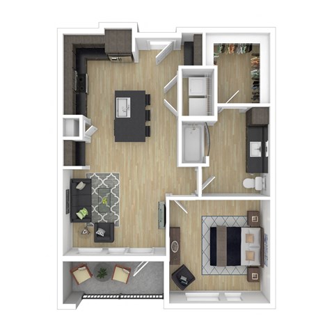 a floor plan of a two bedroom apartment