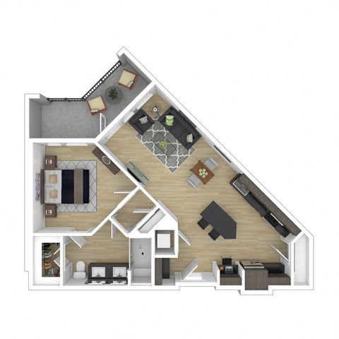 bedroom floor plan an in 3d
