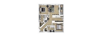 bedroom floor plan an in 3d