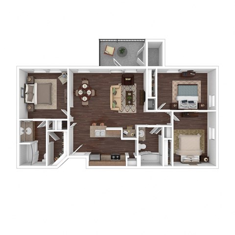3 bed 2 bath C1 Floor Plan, Valor at Harlingen, Harlingen, Texas