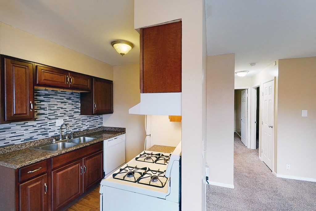 Wooden cabinets at Sharondale Woods Apartments, Cincinnati, 45241