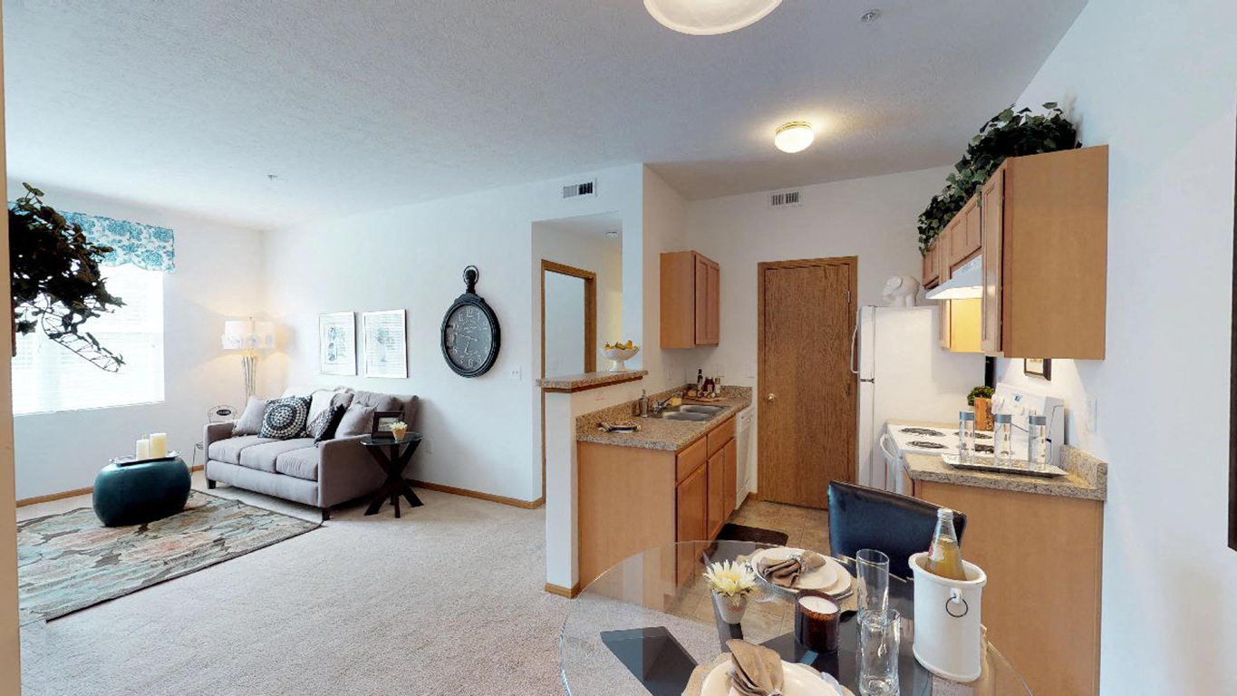 Two Bedroom 1 Bathroom Model E at Brookfield Village Apartments, Ohio, 43123
