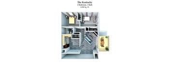2 bed 1 bath D at 450 on Keeneland Apartments, Richmond, Kentucky