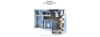 3D floor plan at Parkway Trails, Kentucky, 41042