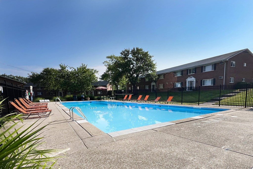 our apartments have a swimming pool in front of our building at Sharondale Woods Apartments, Cincinnati, 45241