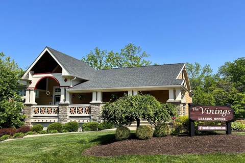 a home with a sign in front of it  at The Vinings Apartments, Ohio