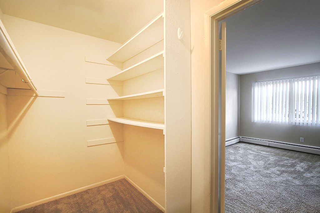 Closet area at Crown Pointe Apartments, Covington