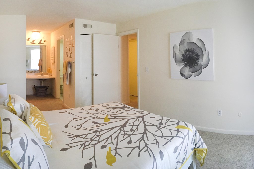 Bedroom model at Miamisburg by the Mall, Miamisburg, OH