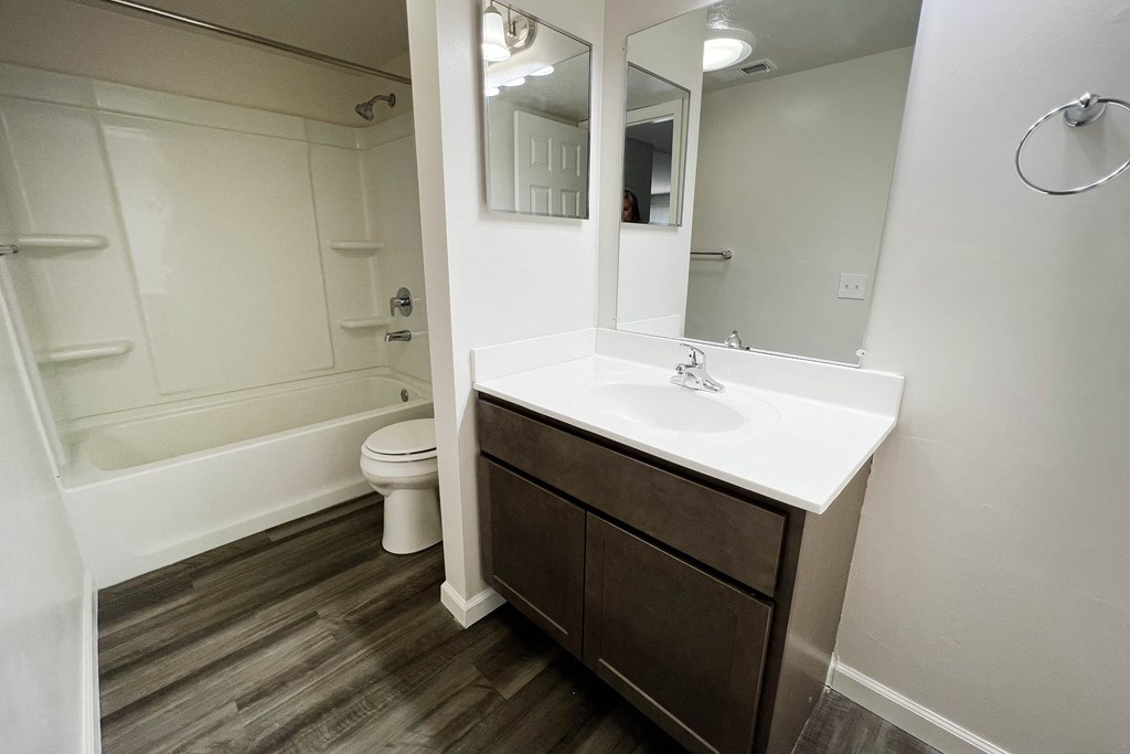 Sink and tub at Deercross Apartments, Cincinnati, OH
