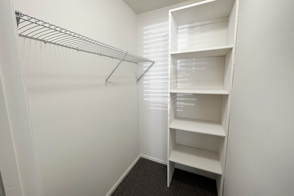 White closet at Deercross Apartments, Cincinnati, OH, 45236