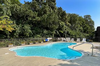 Picturesque Pool And Cabana Setting at Crestbrook Apartments & Townhomes, Crescent Spring