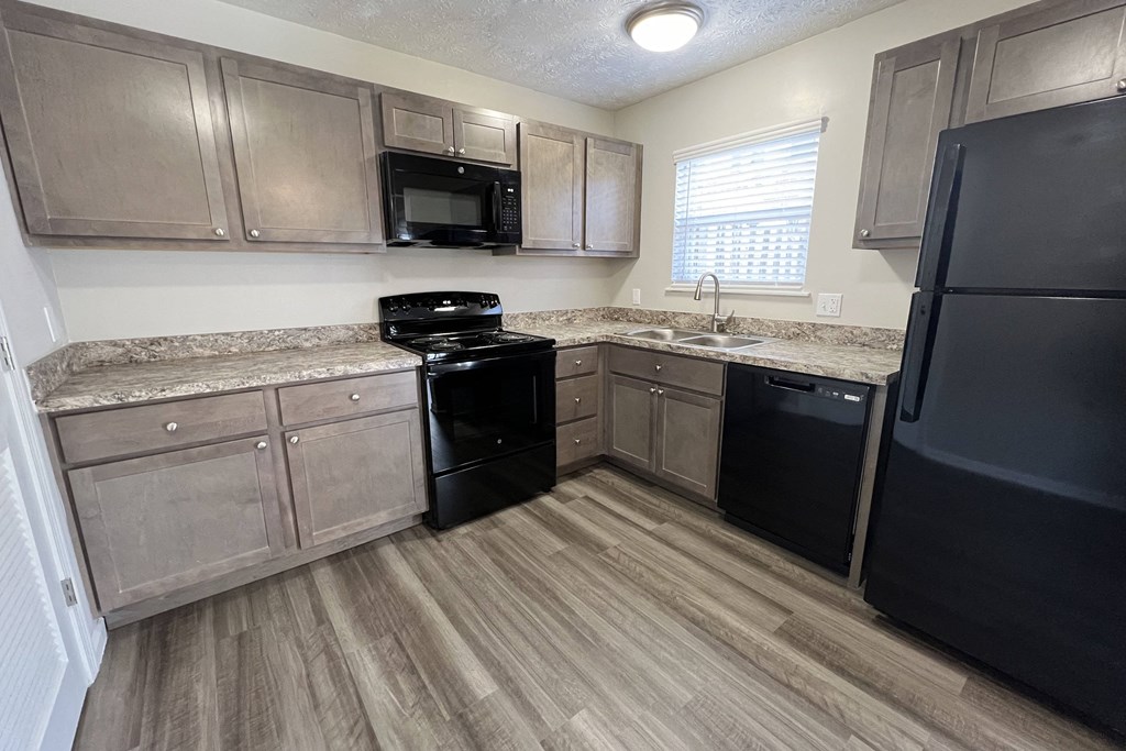 Modern Kitchen With Custom Cabinet  at Revere Village Apartments, Ohio, 45458