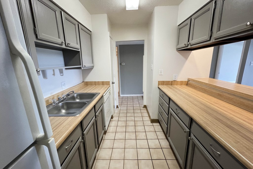 Wooden cabinets at Indian Lookout Apartments, Ohio