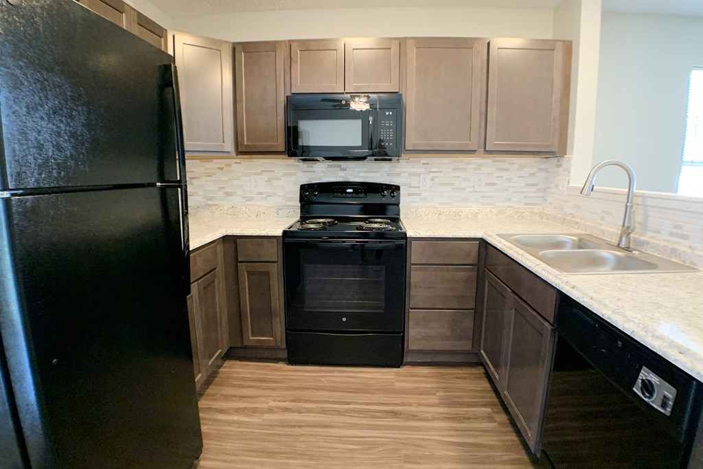 kitchen with updated cabinetry  at Aberdine Place, Kentucky, 40324