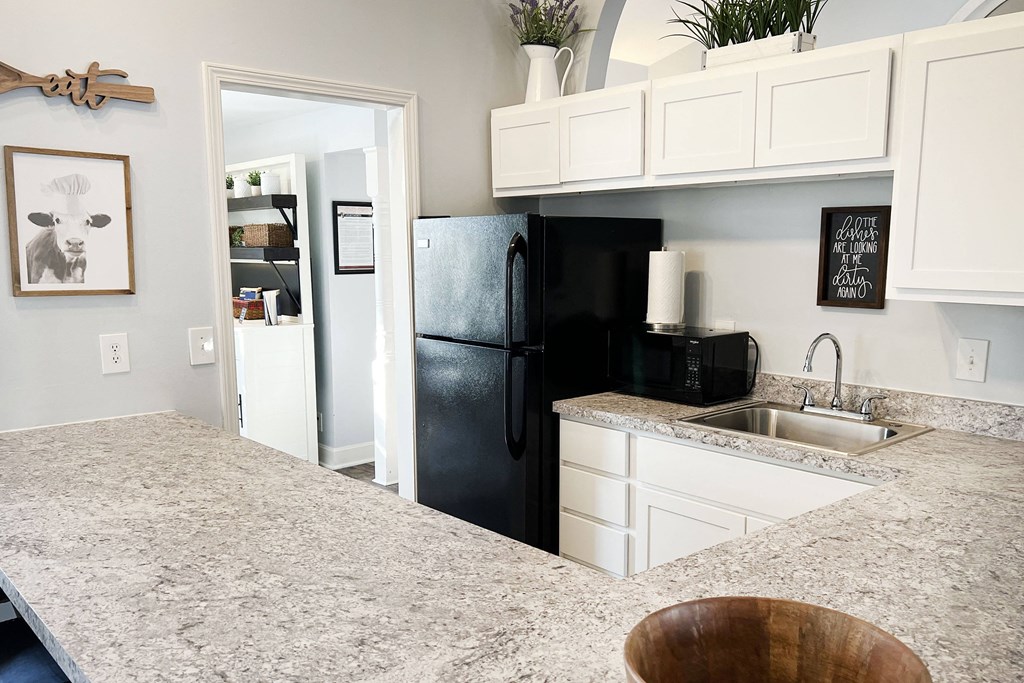 Clubhouse Kitchen at Woodhills Apartments, West Carrollton, OH