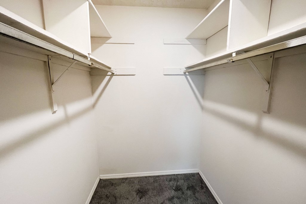 a spacious walk in closet at the historic electric building in fort worth, tx  at Summit East - A Senior Community, Cincinnati, OH