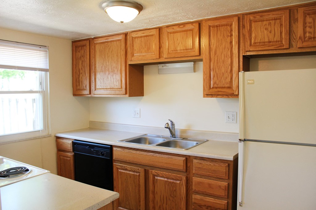 Wooden cabinets in kitchen at Miamisburg by the Mall, Miamisburg, 45342