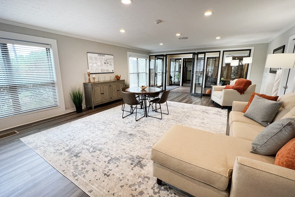 Leasing Office table chair at Deercross Apartments, Ohio