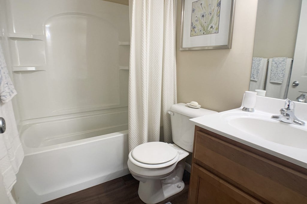 Bathroom With Bathtub at Fox Run Apartments, Cincinnati, OH, 45236