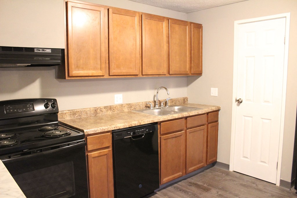 Wooden cabinets at Quail Meadow Apartments, Cincinnati, OH