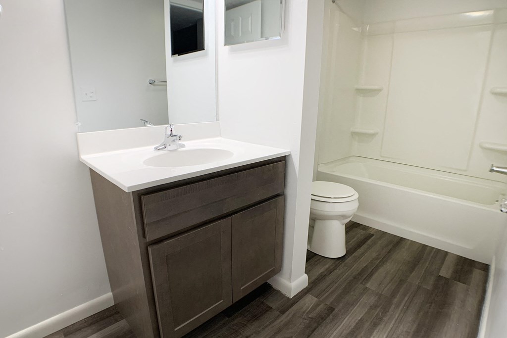 Bathroom at Steeplechase Apartments, Loveland, Ohio