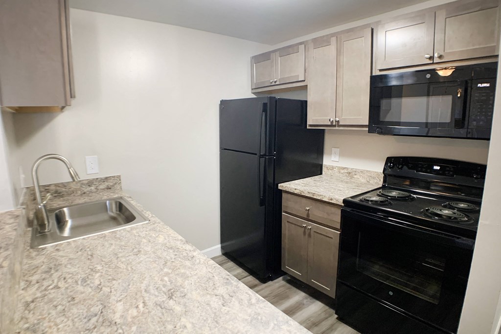 Renovated Kitchen at Woodhills Apartments, West Carrollton, OH, 45449