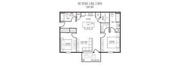 Metro Floor Plan at The Meridian on 32 Apartments, Batavia, OH