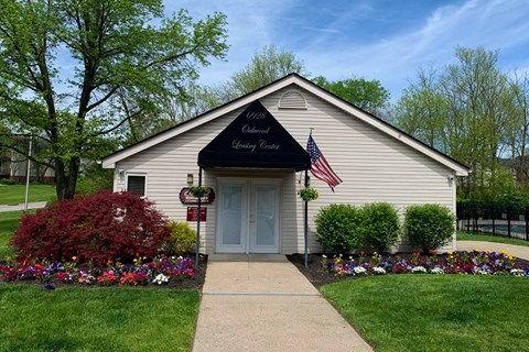 a church with an flag on the front of it at Oakwood Apartments, Florence