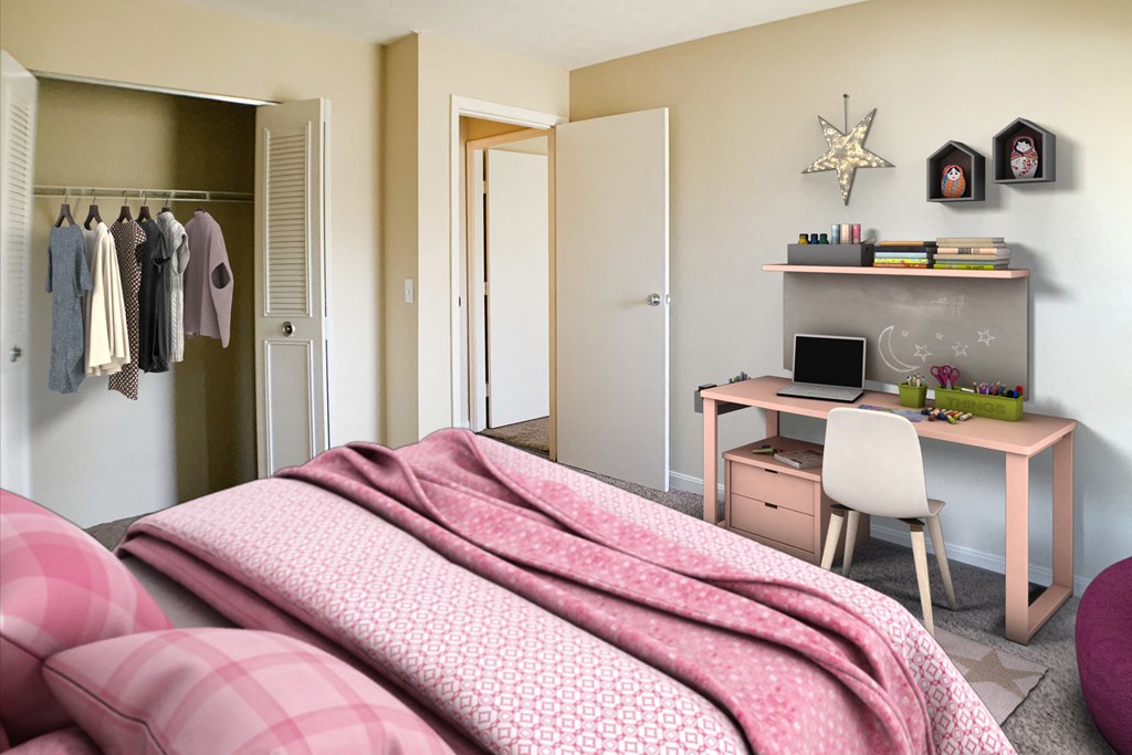 virtual bedroom at Timber Ridge Apartments, Cincinnati, Ohio