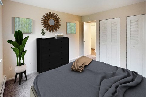 Bedroom at Crown Pointe Apartments, Covington