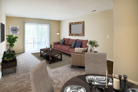Virtual Dining Living Room at Crown Crossing Apartments, Amelia, OH, 45102
