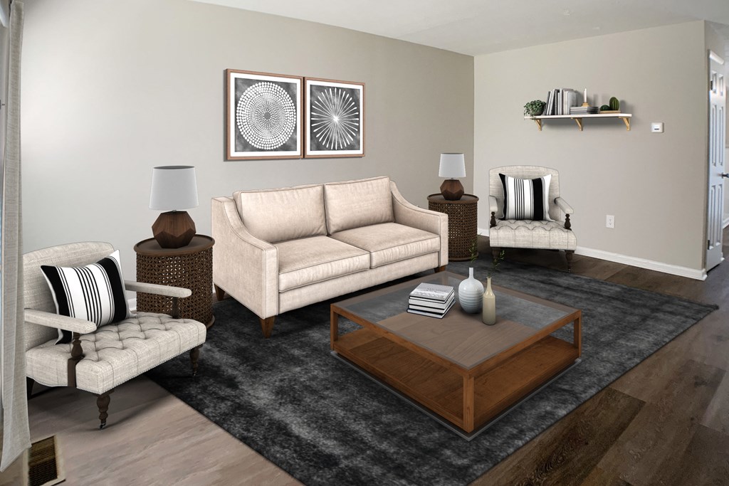 Living room with tv and couch at Miamisburg by the Mall, Miamisburg, 45342