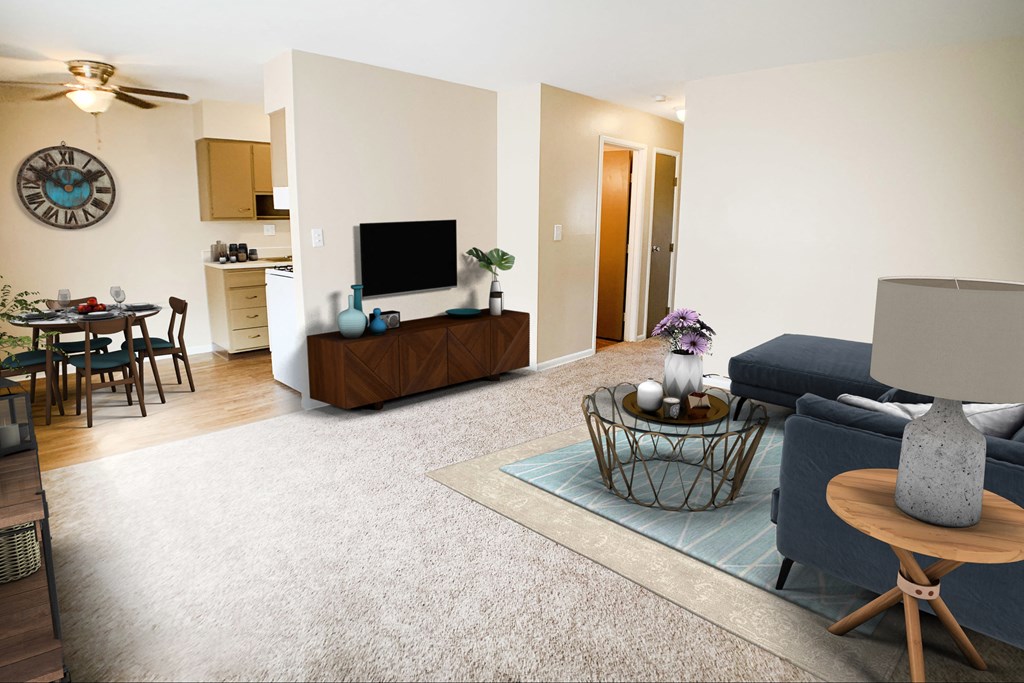 Living room area at Sharondale Woods Apartments, Cincinnati, 45241