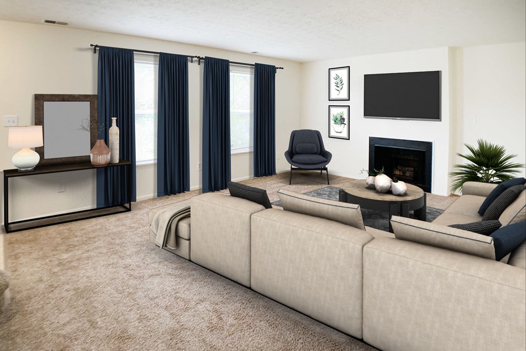 Modern Living Room  at Revere Village Apartments, Ohio