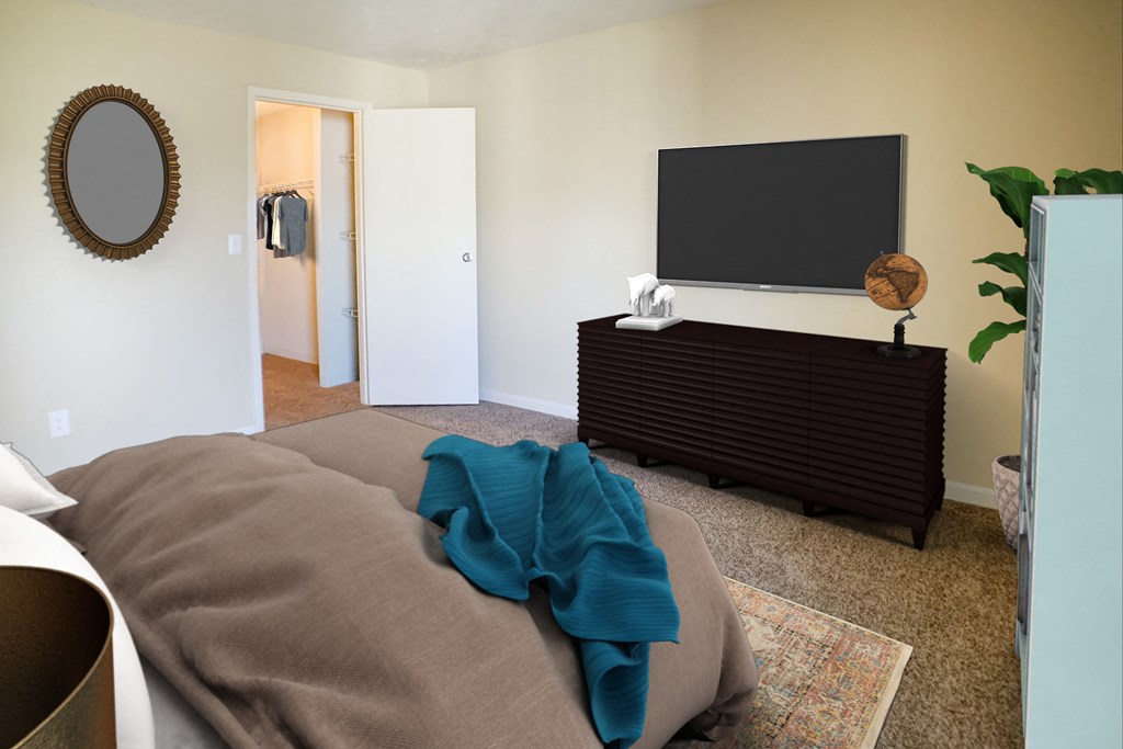 virtual bedroom at Timber Ridge Apartments, Ohio