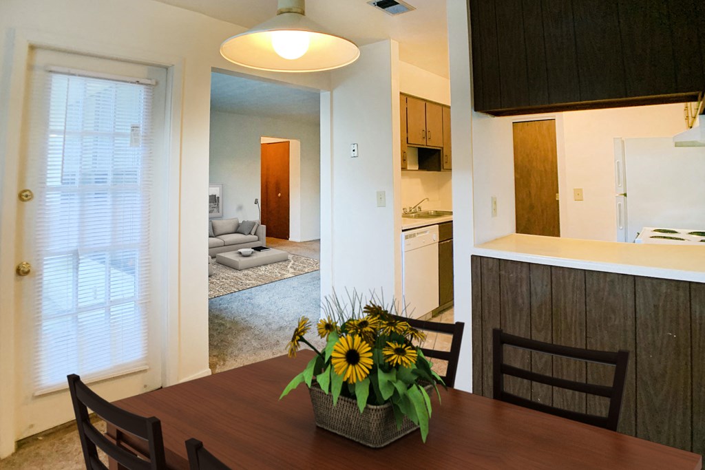 Wide Dining Room at Four Worlds Apartments, Ohio, 45231