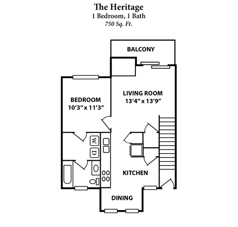 heritage Floor Plan at 450 on Keeneland, Richmond Kentucky