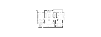 3 bedroom 2 bathroom Floor plan A at The Mobile Lofts, Alabama