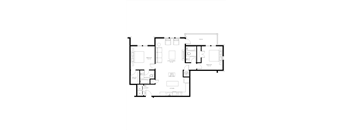 2 bedroom 2 bathroom Floor plan G at The Mobile Lofts, Mobile