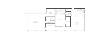 2 bedroom 2 bathroom Floor plan B at The Mobile Lofts, Alabama, 36604