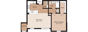 1 bed 1 bath A at Ashton Oaks Apartments, New Port Richey, Florida