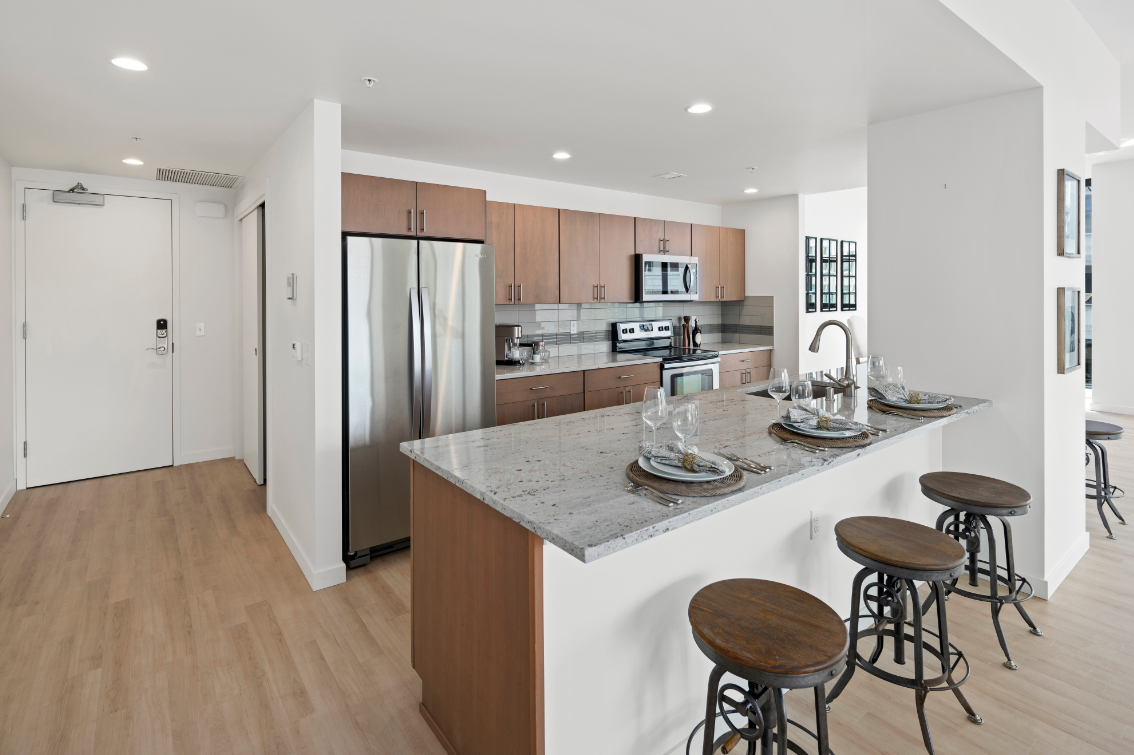 Gourmet Kitchen at M Apartments, Spokane