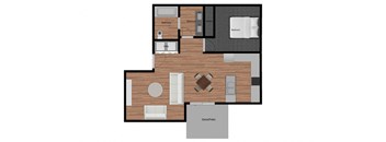 1 Bed 1 Bath 740 sqft at River Landing at Mirabeau, Spokane Valley, WA, Washington