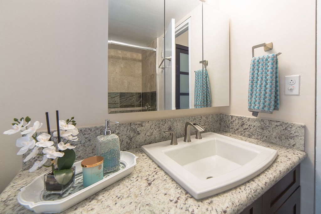 Waikiki Walina Apartments bathroom sink and vanity