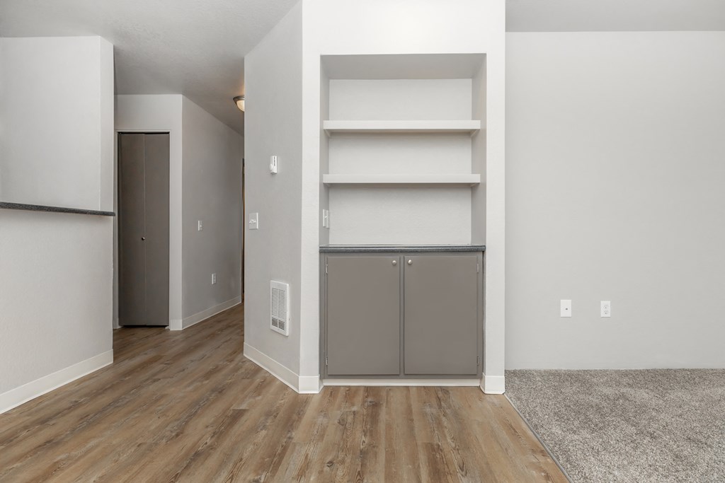 Orchard Park Apartments 3 Bedroom Hallway and Shelves
