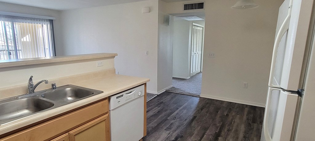 Larkspur two bedroom unit kitchen with dishwasher