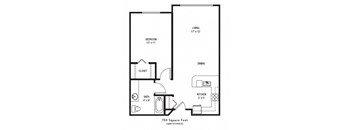 Belmont Dairy One Bedroom Floorplan
