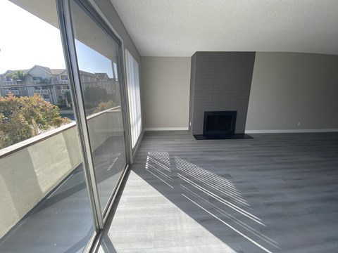 a view of the living room from the balcony