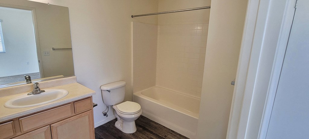 Larkspur two bedroom unit bathroom and sink