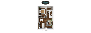 Fashionaire one bedroom one bathroom floor plan